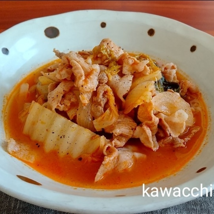 わが家の人気メニュー♡白菜と豚肉のケチャップ煮